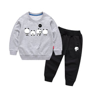 Cotton Men's And Women's Baby Comfortable Long-sleeved Trousers Two-piece Custom Pattern